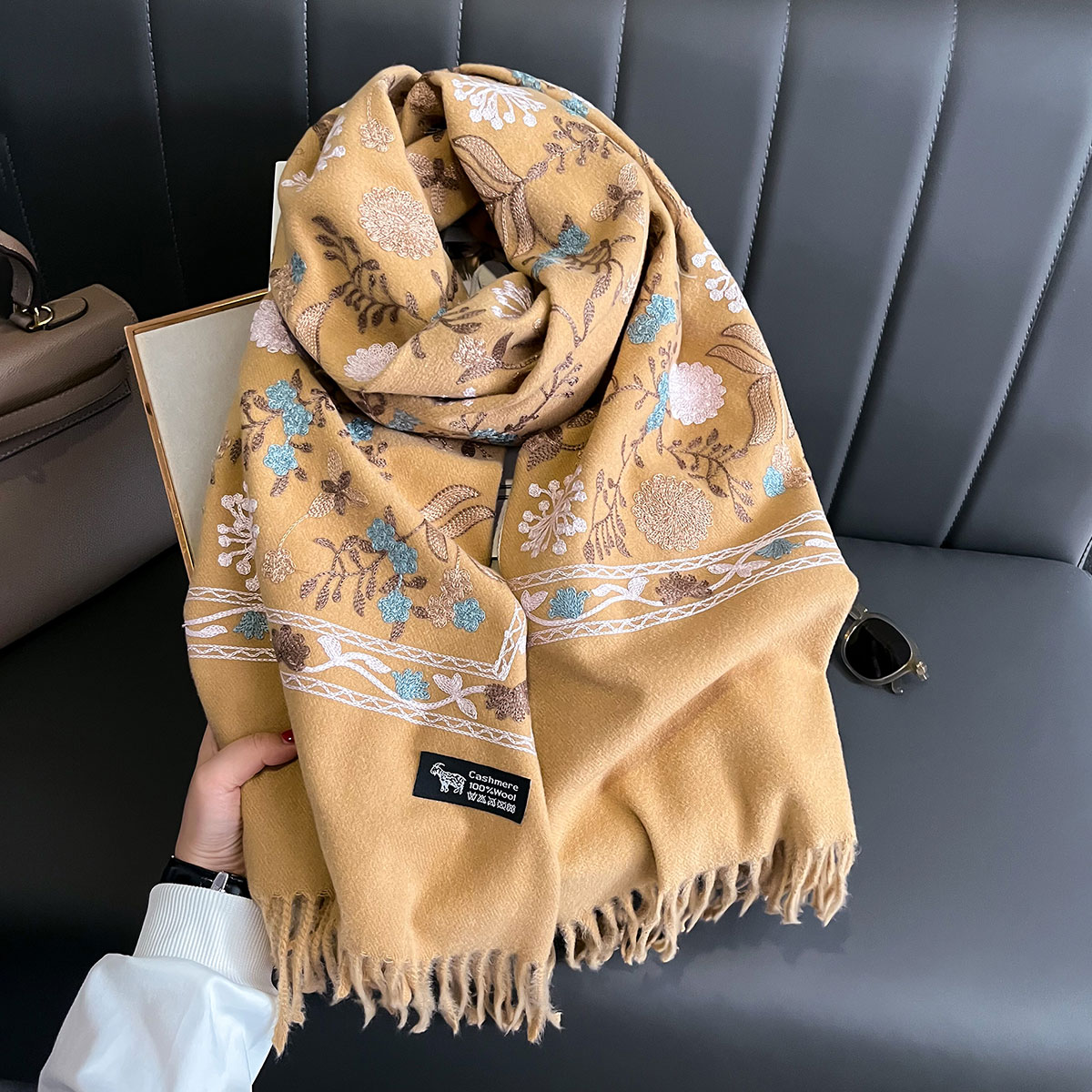 New Winter Warm Cashmere Scarf - Cashmere Throw Blanket reseña y precio