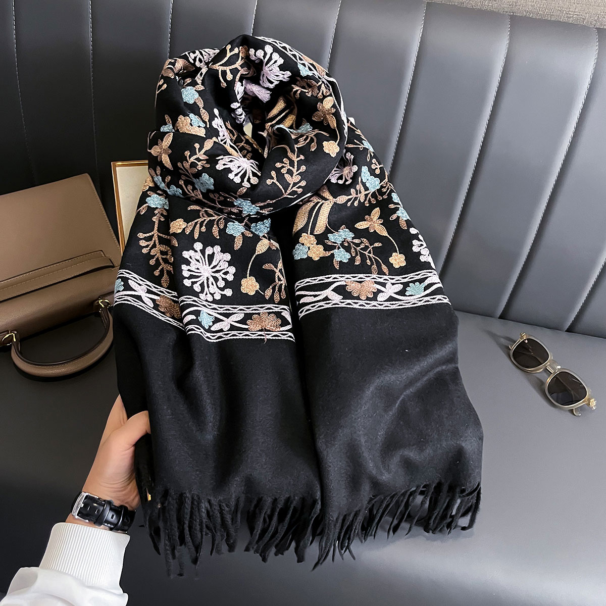 New Winter Warm Cashmere Scarf - Cashmere Throw Blanket reseña y precio