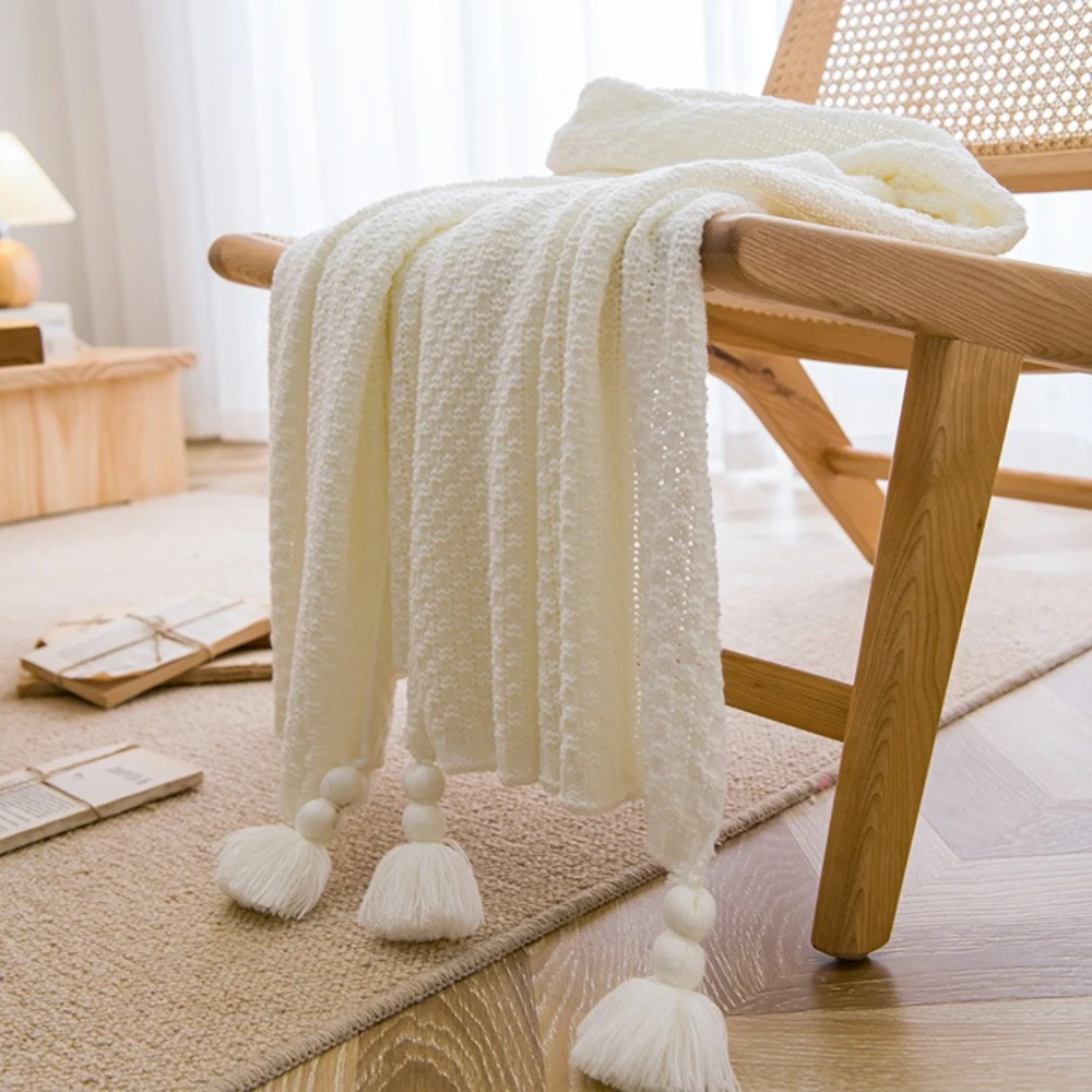 Nap Blanket Warm Knitted Blank - Cashmere Throw Blanket reseña y precio