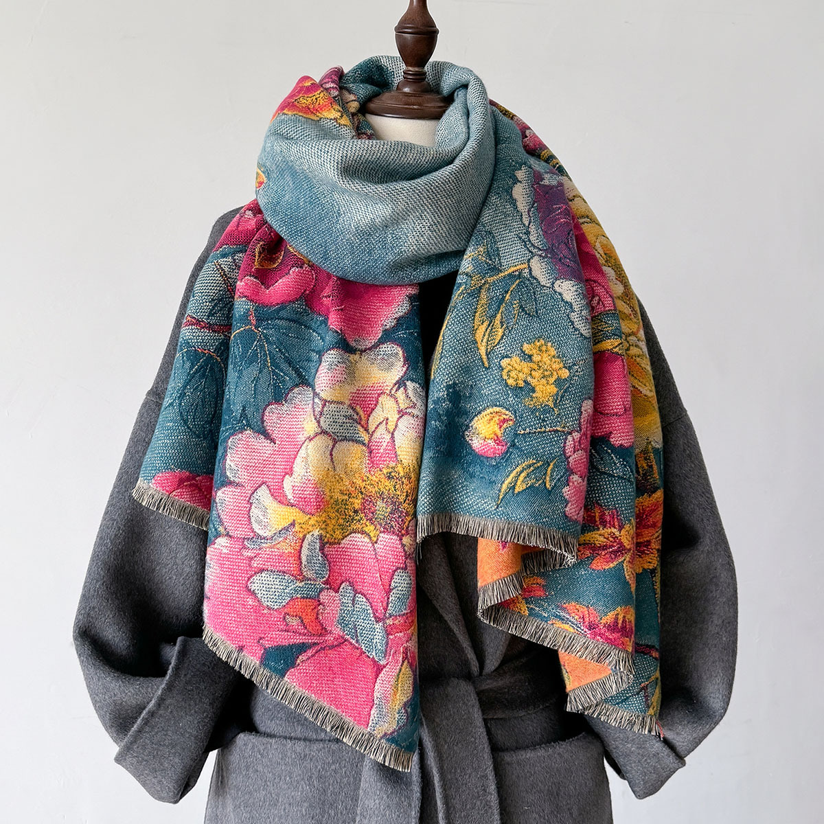Warm Cashmere Scarf Women Shaw - Cashmere Throw Blanket reseña y precio
