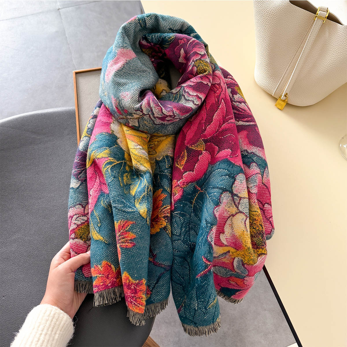 Warm Cashmere Scarf Women Shaw - Cashmere Throw Blanket reseña y precio