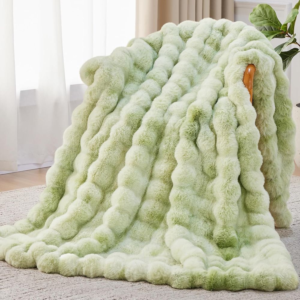 Faux Fur Throw Blanket, 1000GS - Cashmere Throw Blanket reseña y precio
