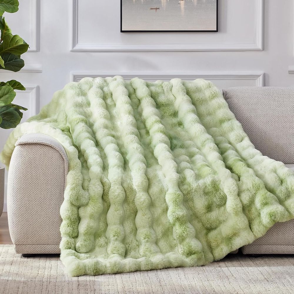 Faux Fur Throw Blanket, 1000GS - Cashmere Throw Blanket reseña y precio