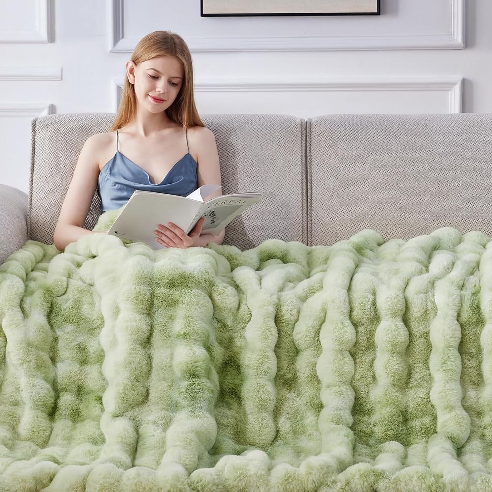 Faux Fur Throw Blanket, 1000GS - Cashmere Throw Blanket reseña y precio