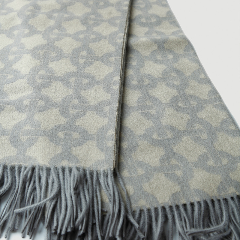 Chain Pattern Jacquard Wool Bl - Cashmere Throw Blanket reseña y precio