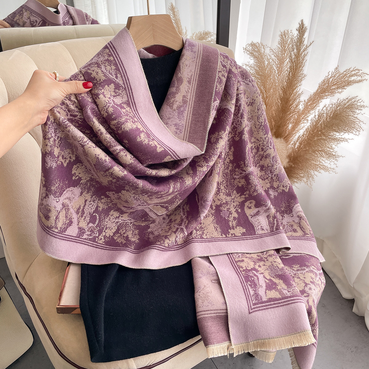 Luxury Winter Cashmere Scarf W - Cashmere Throw Blanket reseña y precio