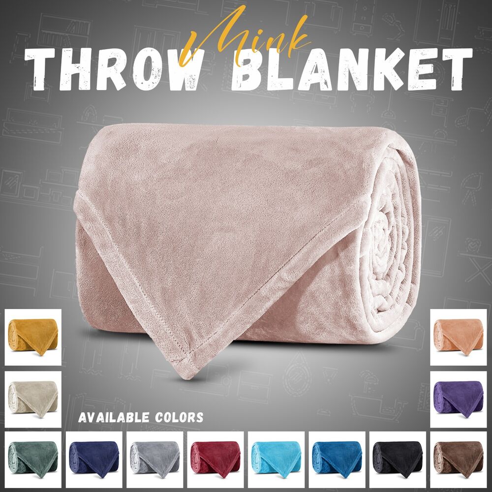 Extra Large Solid Color Fleece - Cashmere Throw Blanket reseña y precio